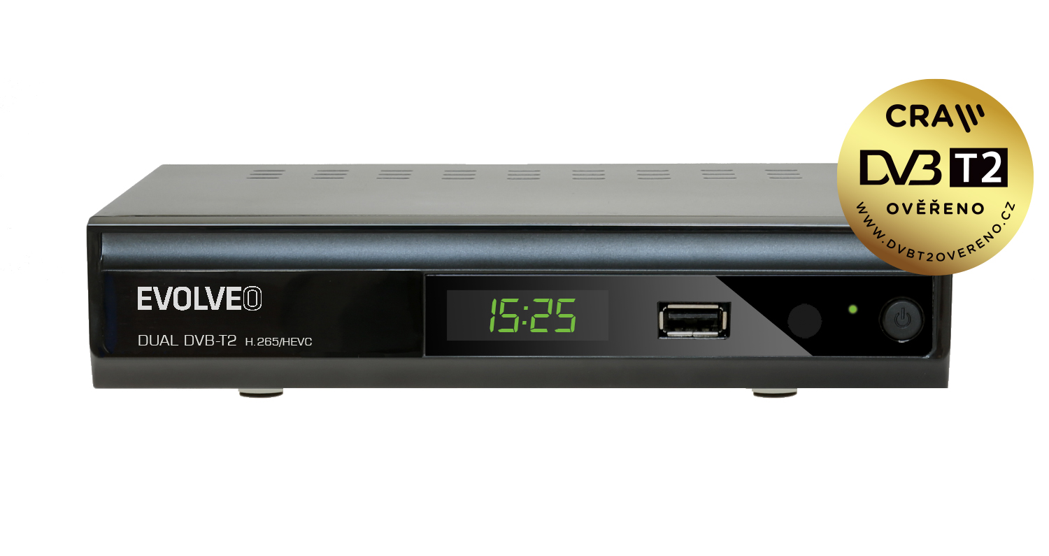EVOLVEO Gamma T2, Dual HD DVBT2 H.265/HEVC Recorder
